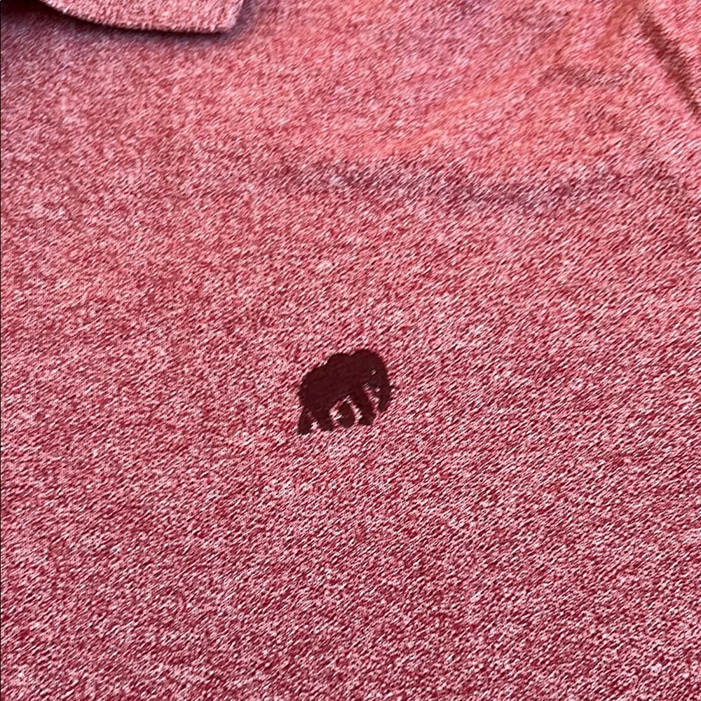 Banana Republic Men’s Polo Shirt Size Large Red Heathered Elephant Logo Large